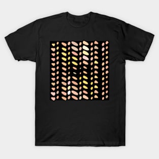 pastel abstract geometric pattern black background T-Shirt